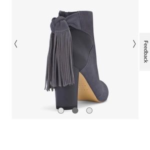 Grey White House black market booties
